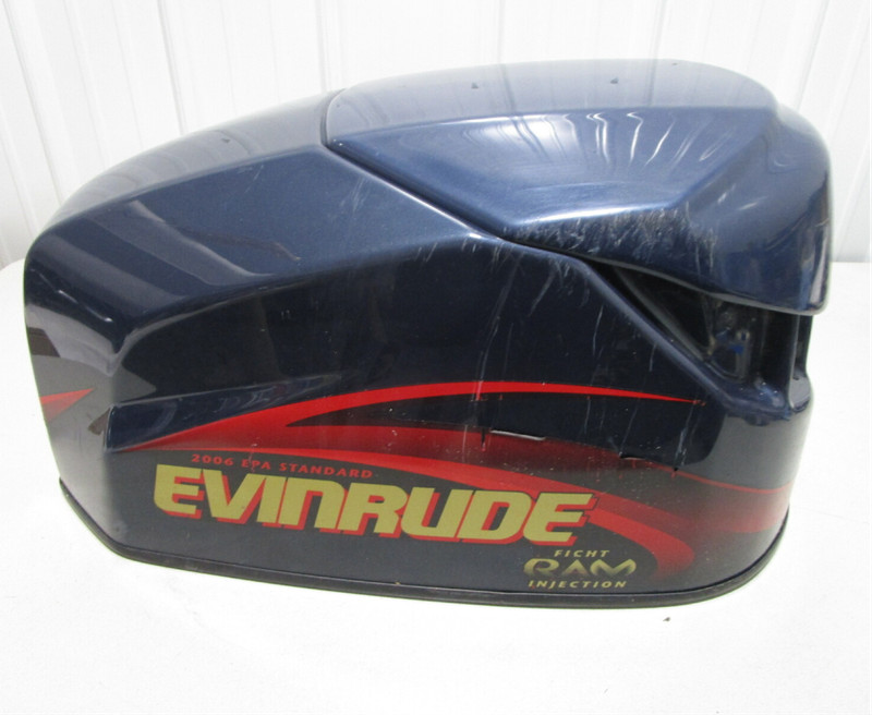 5004953 OMC Evinrude Ficht 90 HP V4 Top Engine Motor Cover Cowl Hood