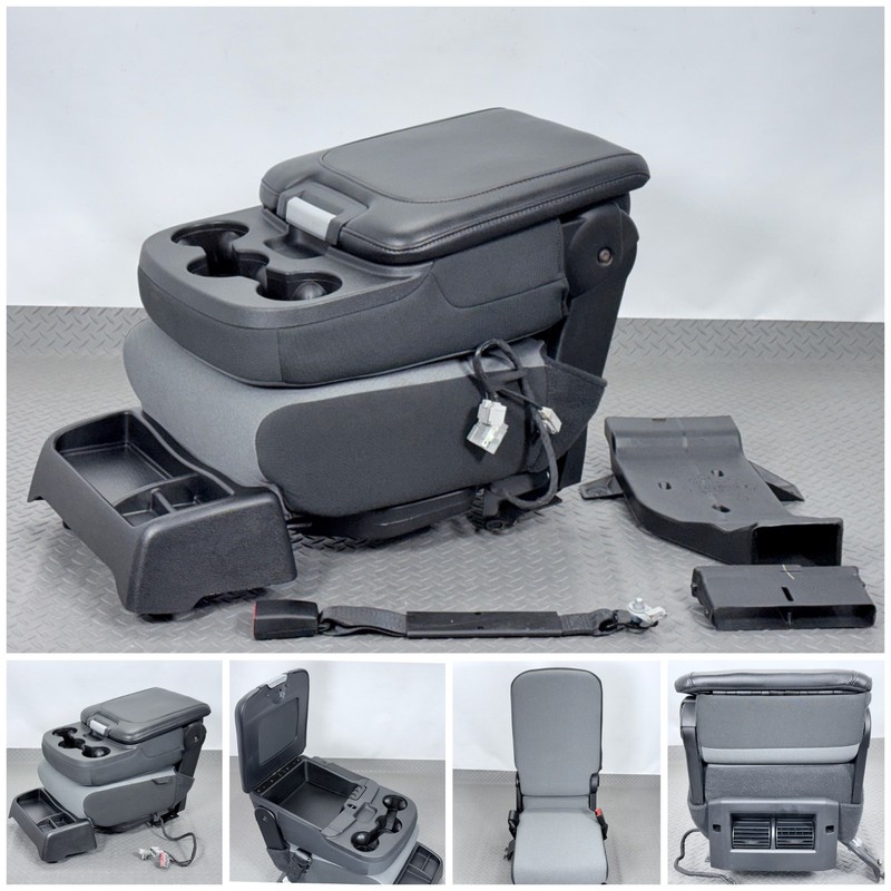 ✅ 13-24 RAM 1500-3500 CREW CAB FRONT CENTER CLOTH JUMP SEAT Gray / Black 2 USB