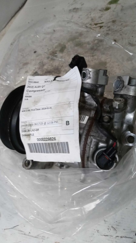 2019 AUDI Q7 A/C Compressor OEM 3.0L 116K Miles 4M0820803B,4M0820803K,4M0820803M