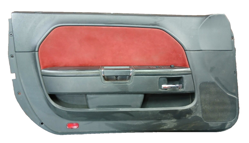 13 Dodge Challenger SRT8 Driver LH Side Interior Door Panel Red/Black 1XF771RRAB