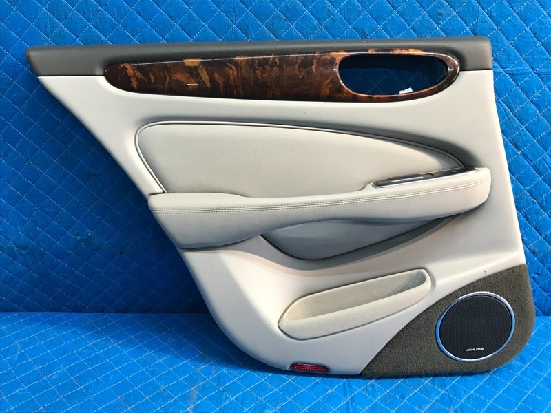 04-09 Jaguar XJ8 Rear Left Driver Door Interior Panel Gray LHJ OEM