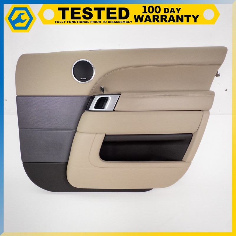 14-17 RANGE ROVER SPORT L494 FRONT RIGHT SIDE INTERIOR DOOR PANEL TRIM BEIGE OEM