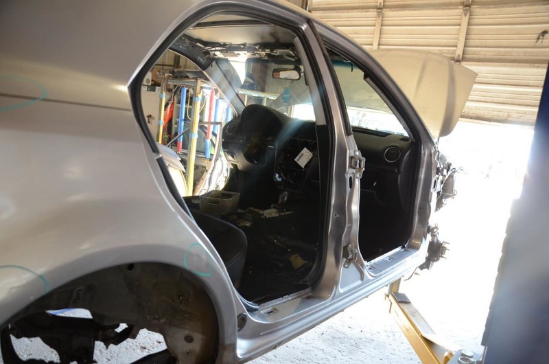 06-07 Mazda Speed6 2.3L Silver Passenger Right Side C Pillar Cut