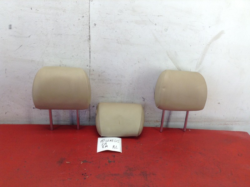 09-14 HYUNDAI GENESIS REAR LEFT / CENTER / RIGHT SEAT HEADREST SET OEM