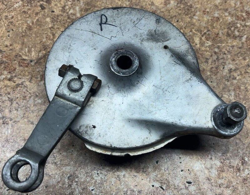1971 Kawasaki 100 G3 TR G3TR Enduro Rear Drum Brake Shoe Cover Actuator Rim F8