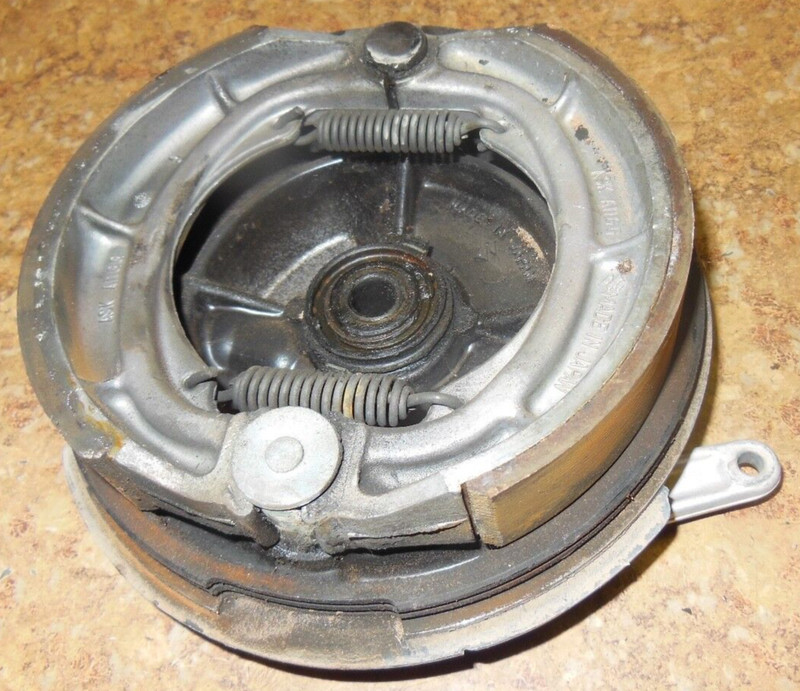 1980 Suzuki TS250 TS 250 Enduro Front Drum Brake Cover Plate Shoes Pads 80