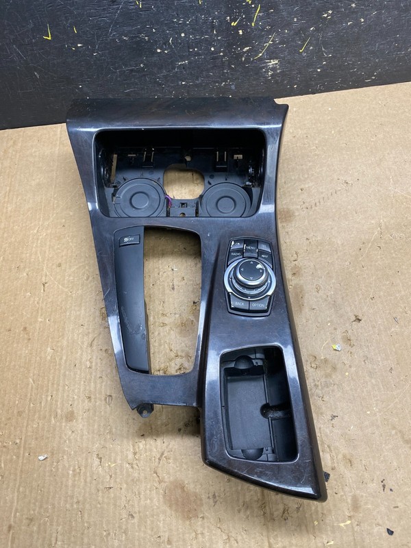 2011-2016 BMW 5 F10 Center Shifter Console Trim Cup Holder Switches OEM Z4590 DG
