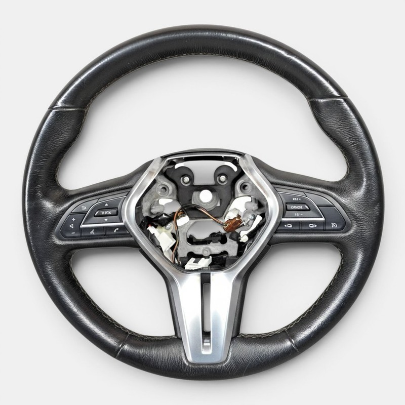 2018-2019 INFINITI Q50 Multifunction Steering Wheel Black Leather Oem 484305ca0a