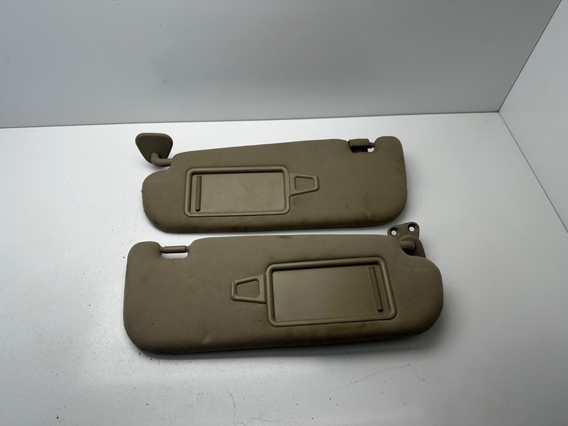 2011-2015 Kia Optima Driver & Passenger Side Sun Visor Pair Set Tan Brown