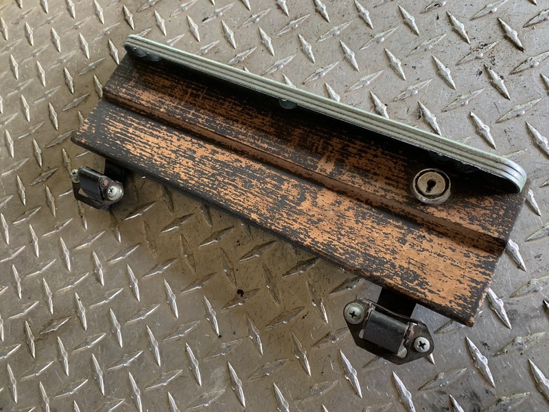 1967 Mercedes Benz W110 200D Glove Box Door Lid Hinges Wood Panel