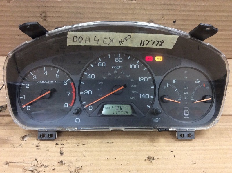 00 01 02 Accord 4DR EX 4cyl Auto Instrument Cluster Any Miles Tachometer Used