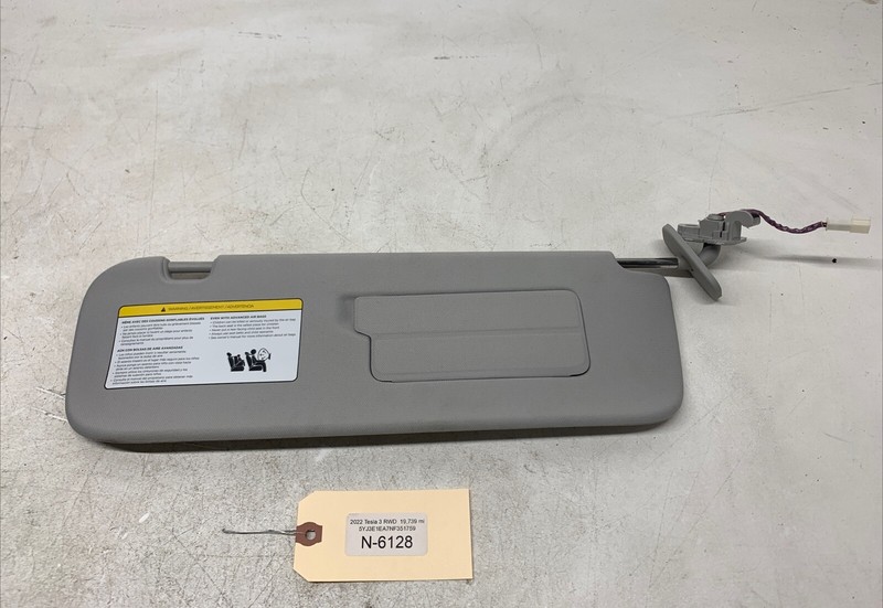 Tesla Model Y Right Passenger Sun Visor 1490406-01-A 6128 B21