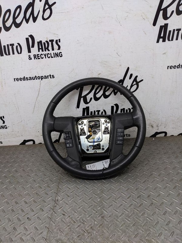 2009-14 Ford F-150 Leather Steering Wheel F150 Black Charcoal Leather OE 1193098