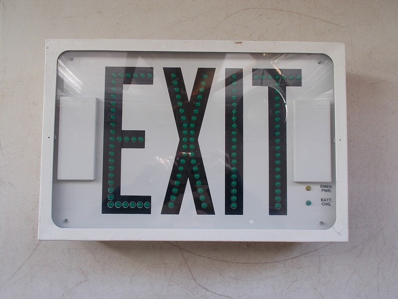 Exitronix 55794 Green Exit Light Emergency Sign *FREE SHIPPING*
