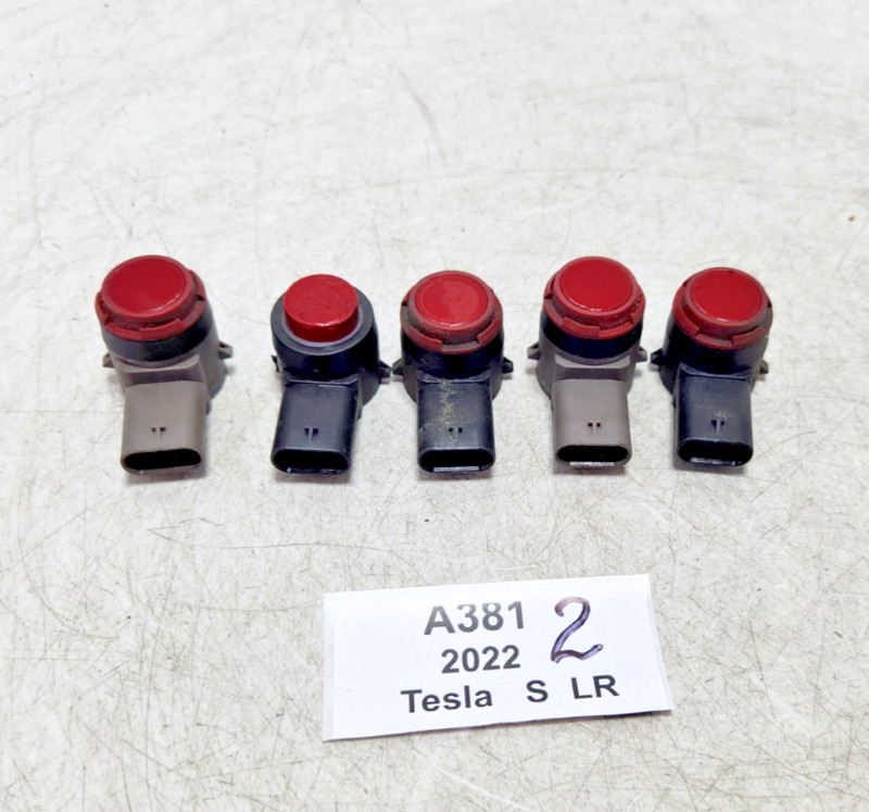 ✅ 21-25 OEM Tesla Model S X 3 Y Rear Parking PDC Ultrasonic Sensor Red PPMR