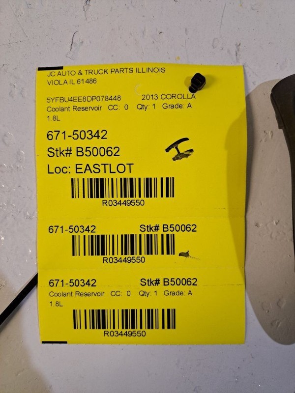 Coolant Reservoir Canada Market Fits 09-14 MATRIX 3449550