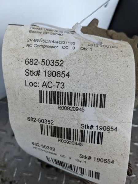 AC Compressor Fits 09-11 ROUTAN 920945