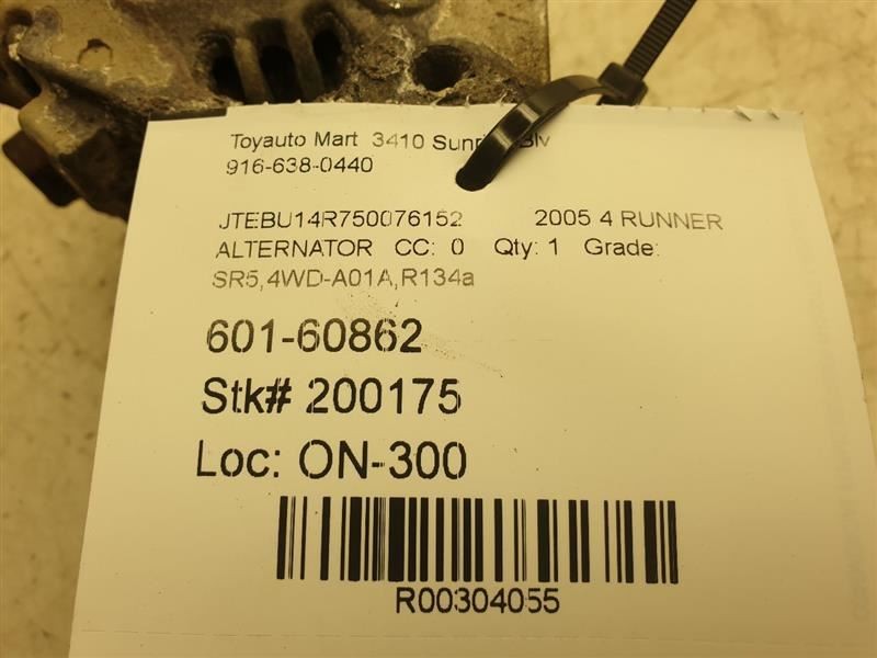 03 04 05 06 07 08 09 TOYOTA 4 RUNNER Alternator Generator 130 Amp 12V 4.0L-V6