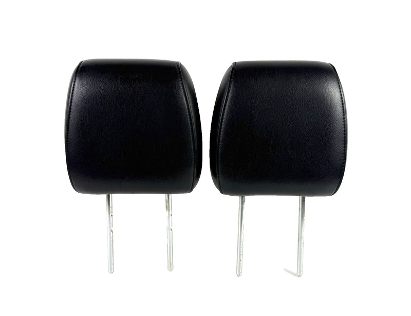 2004-2008 Ford F-150 Front Headrests Left & Right Set Pair Black Leather x2 OEM