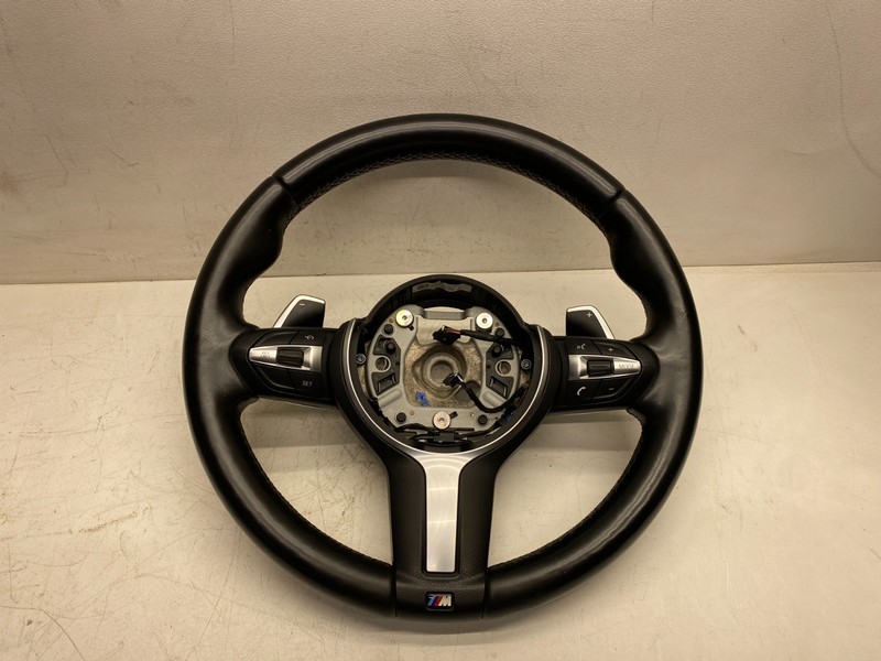 2016-2019 BMW X1 STEERING WHEEL BLACK LEATHER MSPORT W/SHIFT PADDLES OEM