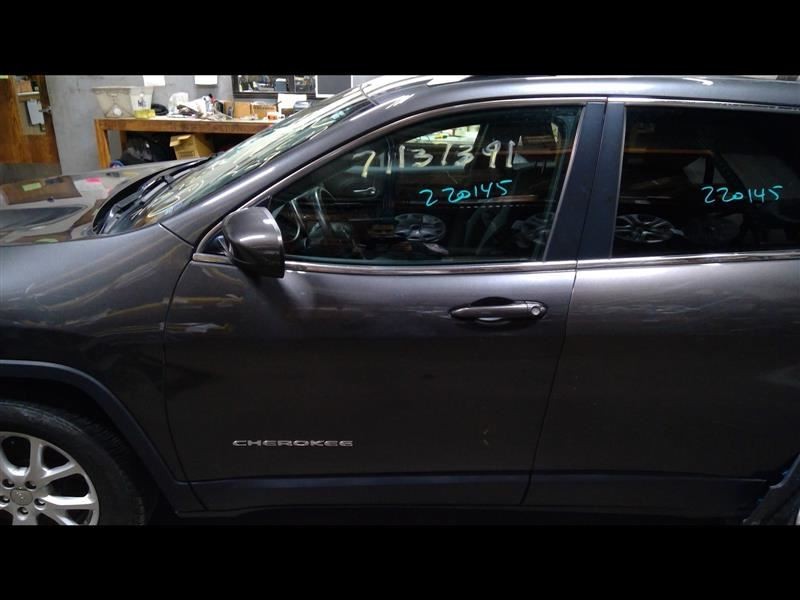 Driver Front Door Gray PAU Tempered Glass Auto Up & Down Fits 14-18 CHEROKEE