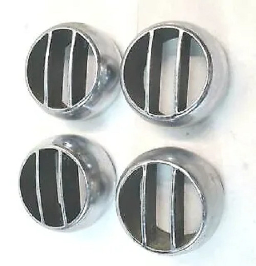 91 Bentley Turbo R Interior Front Dash A/C AC Heater Vent Chrome Set of 4 OEM
