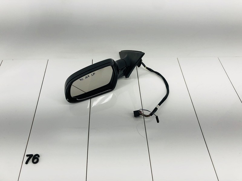 10-16 AUDI A4 B8 FRONT LEFT DRIVER SIDE REAR VIEW MIRROR BRILLIANT BLACK OEM