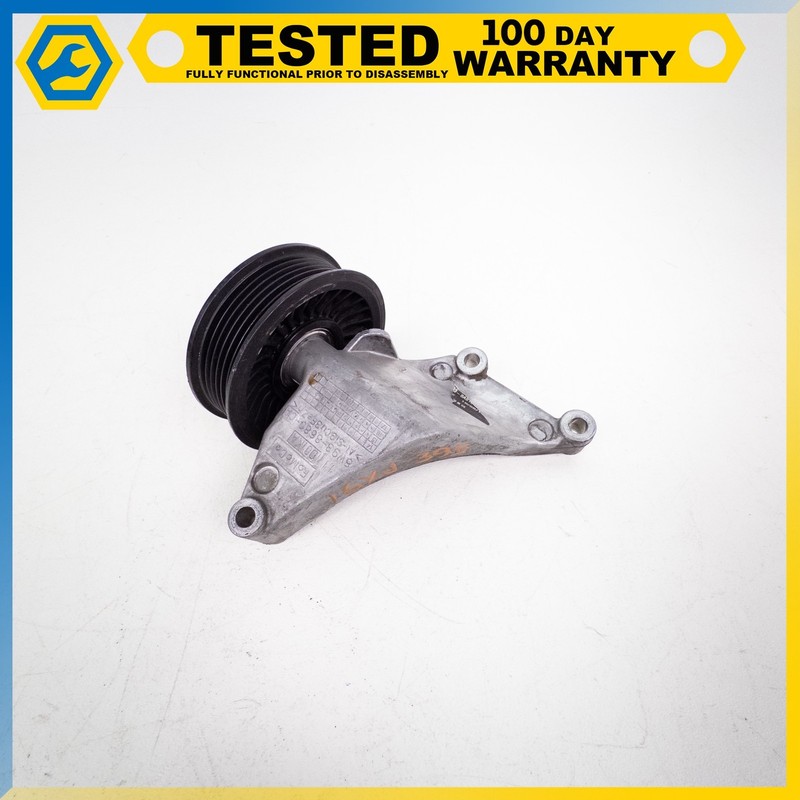 10-22 JAGUAR XJ XF L405 ENGINE LOWER BELT IDLER PULLEY BRACKET W/ PULLEY OEM