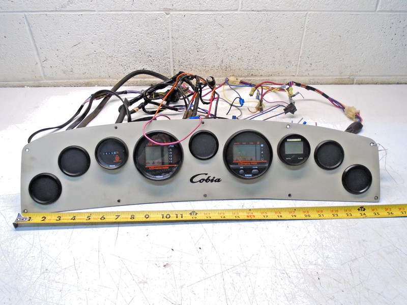 O1 Yamaha LCD Marine Meter Dashboard Panel Hours Temp Trim RPM MPH & More
