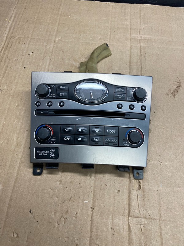 2010 to 2013 Infiniti G35 G37 Radio Player Climate Control Panel Bezel AD7112 DG