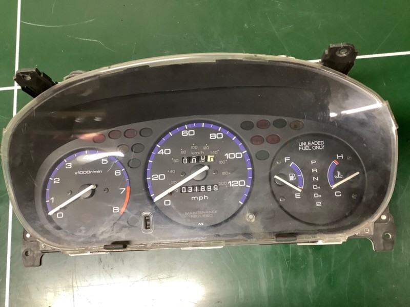 96-00 Civic LX AT Instrument Cluster Speedo Tacho Meter Gauges 31k Used OEM