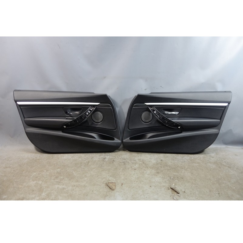 14-19 BMW F34 3-Series Gran Turismo GT Front Interior Door Panel Pair Black OEM