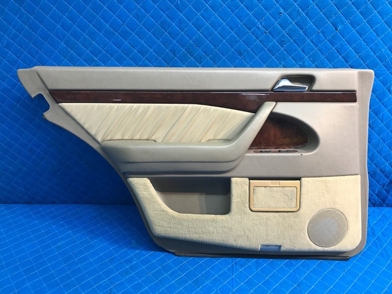 95-99 Mercedes W140 S500 Rear Left Driver Interior Door Panel OEM Beige