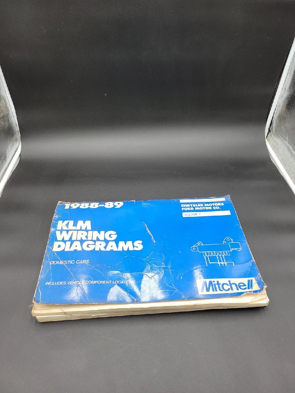 1988-89 MITCHELL KLM CHRYSLER FORD WIRING DIAGRAMS BOOK MUSTANG THUNDERBIRD