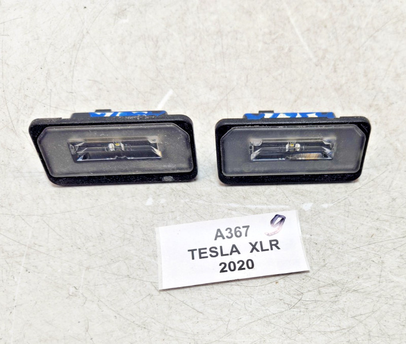 ✅ 16-20 OEM Tesla Model X Rear Left Right License Plate Light Lamp SET