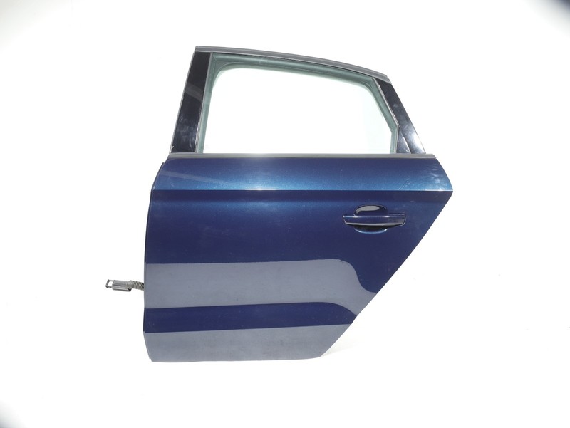15-20 AUDI A3 S3 8V REAR LEFT DRIVER SIDE DOOR COMPLETE SHELL COSMOS BLUE X5E