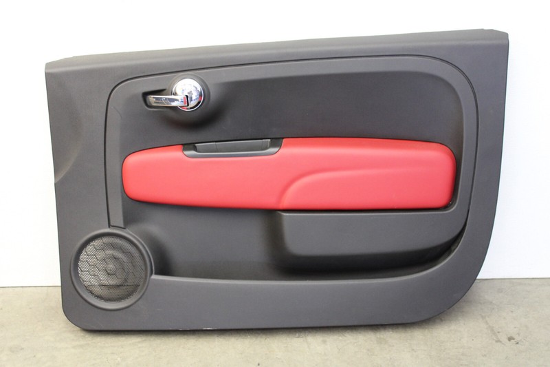 Fiat 500 Right Door Panel Doorcard Trim W/ Red Insert Genuine Oem 2012-2019