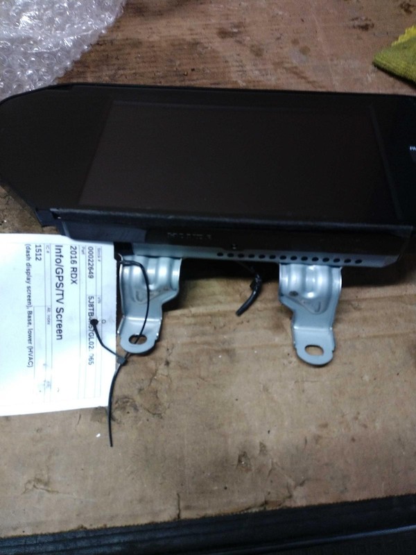 Used Infotainment Display fits: 2016 Acura Rdx dash display screen Base lower HV