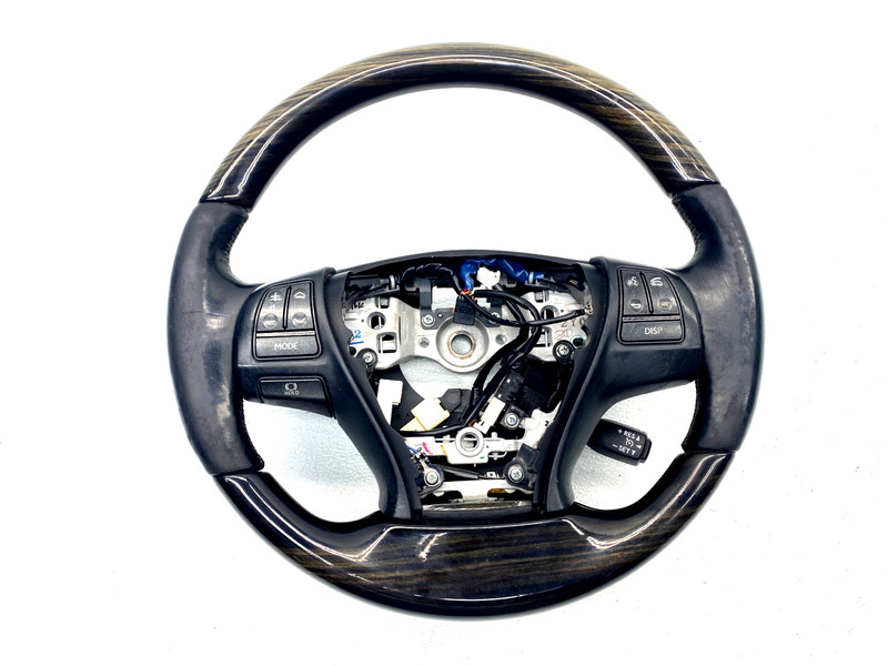 13-17 LEXUS LS460 STEERING WHEEL BLACK LEATHER W/ WALNUT WOOD OEM A0.46