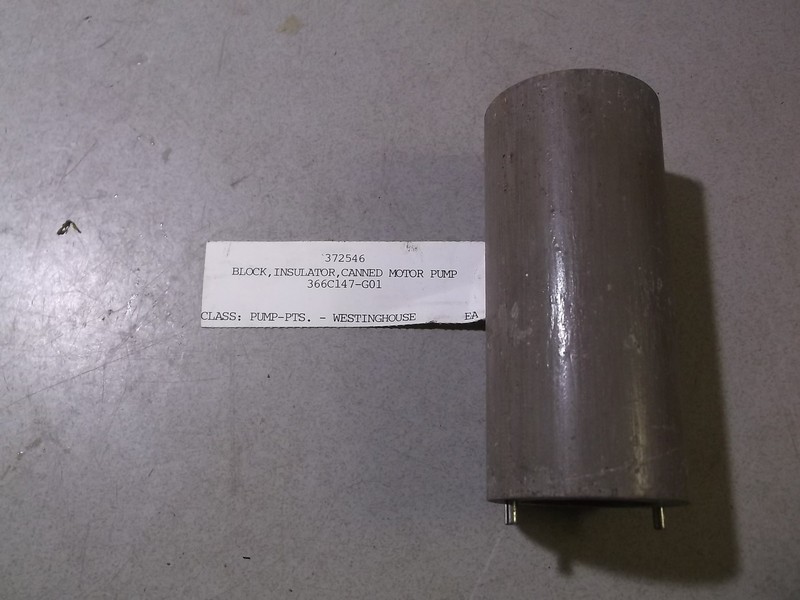 Westinghouse Canned Motor Pump Block Insulator 366C147-G01 372546 Vintage