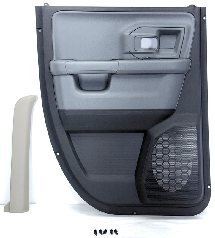 ✅ 13-24 RAM 1500-3500 Class. QUAD CAB OEM REAR DOOR PANEL LEFT BLACK / GRAY TRIM