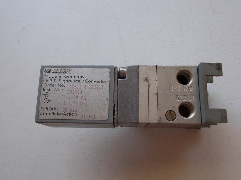 Sensycon 18311-0-1122101 382554 NPT 1/8" Valve Assembly *FREE SHIPPING*