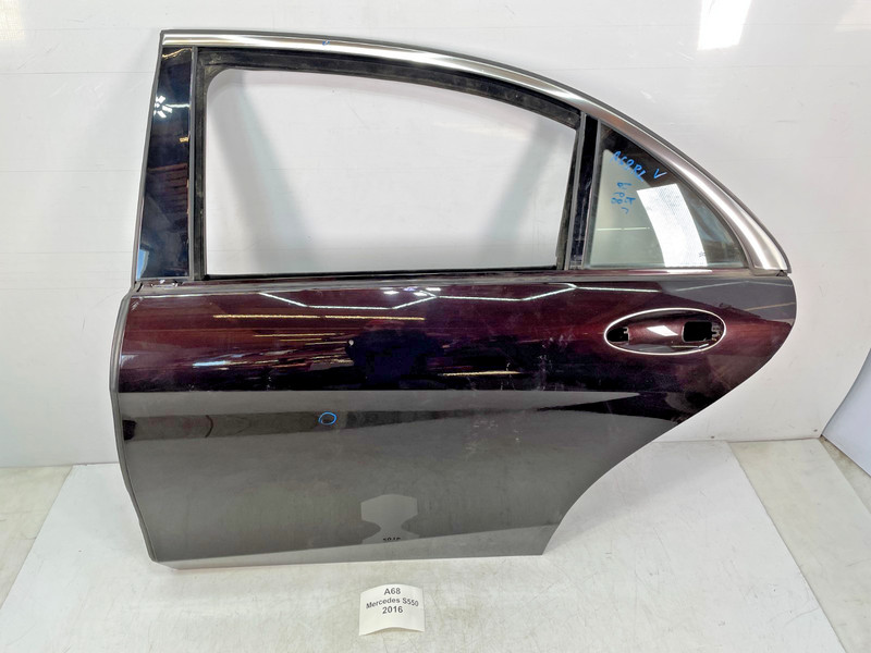 ✅ 2014-2020 OEM Mercedes W222 S550 Rear Left Driver Side Door Shell Black NOTE*