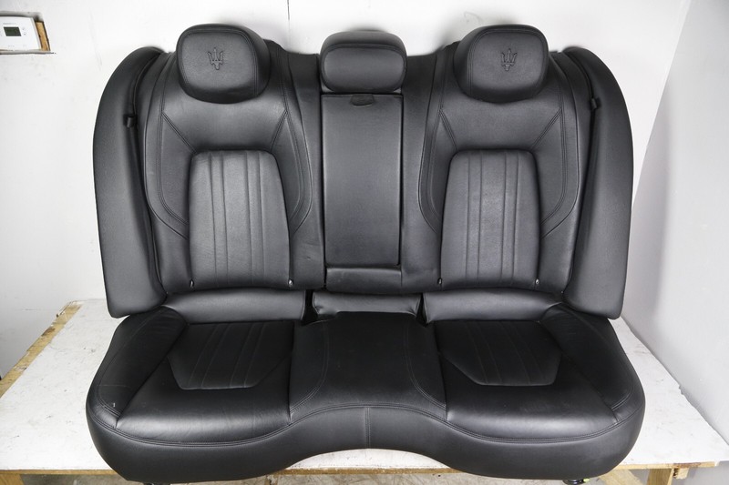 2014-2020 MASERATI GHIBLI S REAR SEAT SET BLACK LEATHER OEM