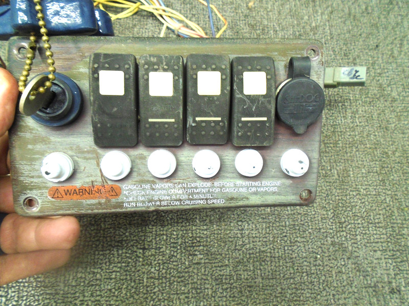 Chaparral Switch Panel with Key Switch and Key. Including Wiring Harness