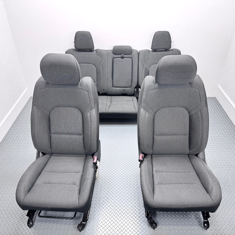 ✅2019-2026 RAM 1500 5th Gen CREW CAB OEM Gray CLOTH SEAT SET 4 FRONT REAR HEATED