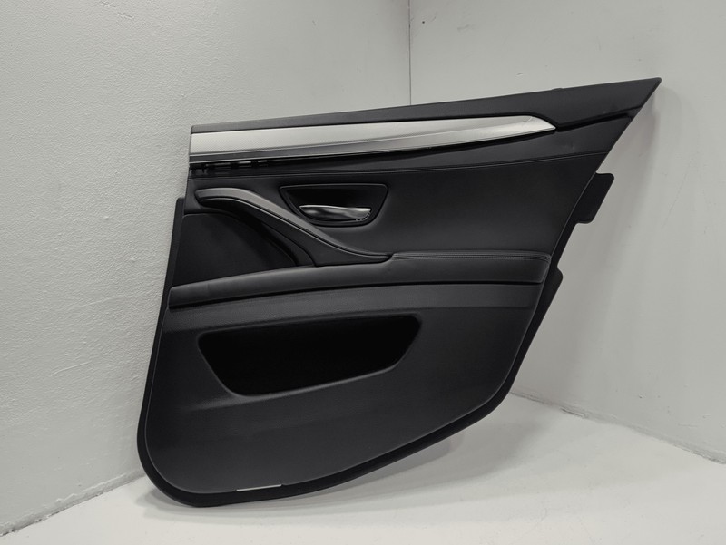 2011-2016 BMW 550i xDrive Rear Passenger Door Card Panel Leatherette Black OEM
