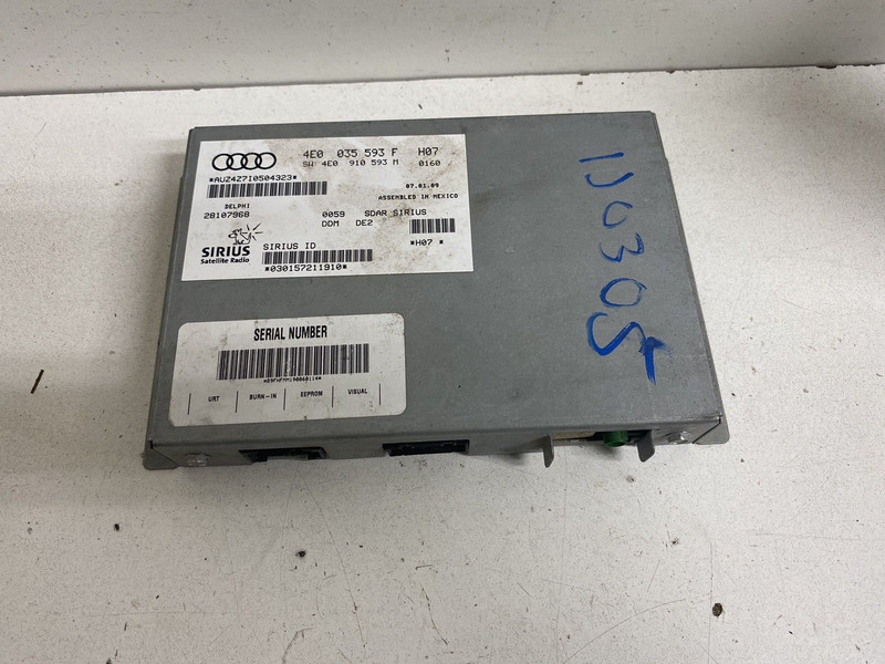 2009 Audi S5 A5 Radio Satellite Sirius XM Computer Module 4E0 035 593 F