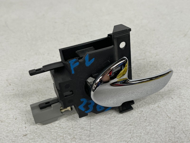 ⭐07-15 JAGUAR XK FRONT LEFT INTERIOR INNER DOOR HANDL BLACK CHROME OEM LOT2367
