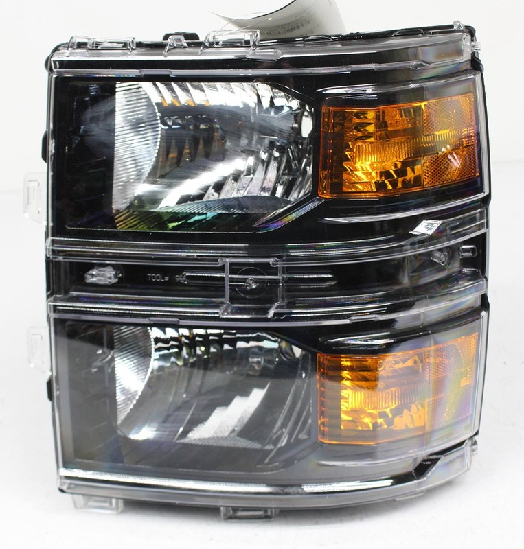 OEM Left Side Halogen Headlamp For Chevy Silverado 4500, 5500, 6500 HD Black